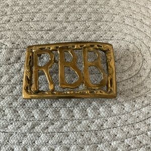 Vintage Solid Brass Belt Buckle